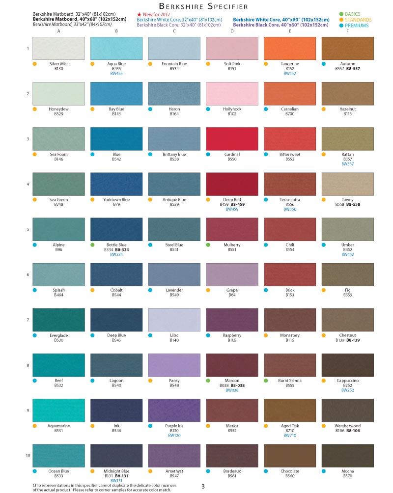 Berkshire Mat Color Specifier Page#5